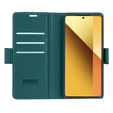 Pouzdro pro Xiaomi Redmi Note 13 5G, ERBORD Glossy Litchi, flipová peněženka, zelené