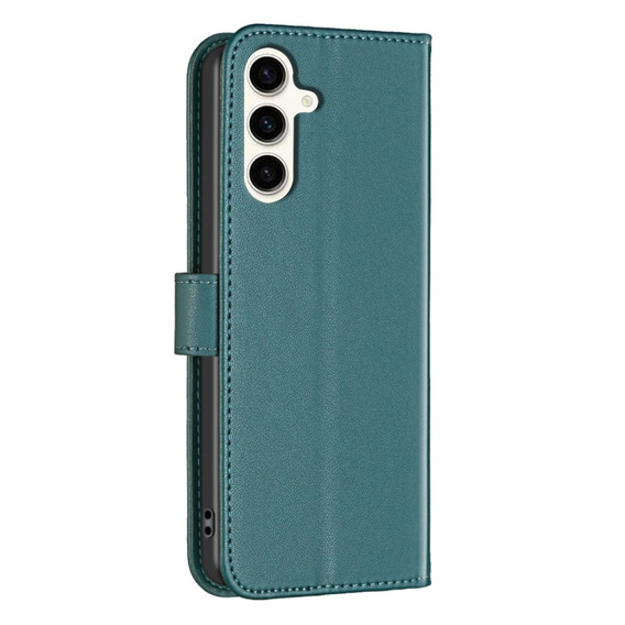 Klopové pouzdro pro Samsung Galaxy S23 FE, BINFEN Wallet, zelené + 9H sklo 