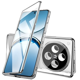 Pouzdro pro Oppo Find X8 Pro, Magnetic Dual Glass, stříbrné