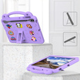 Dětské pouzdro pro Samsung Galaxy Tab S10+ Plus, Cute Patterns, se stojánkem, fialové