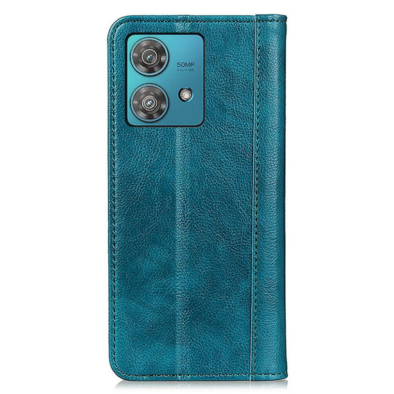 Pouzdro pro Motorola Edge 40 Neo, Wallet Litchi Leather, zelené
