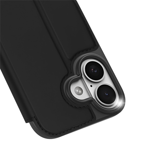 Pouzdro Dux Ducis pro iPhone 17, Skin Pro, s klopou, s přihrádkou na kartu, černé