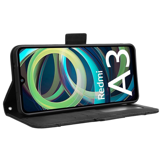 Klopové pouzdro pro Xiaomi Redmi A3, Card Slot, černé