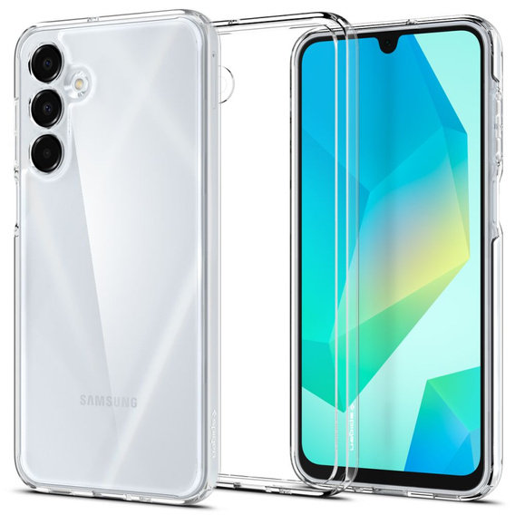 Pouzdro Spigen pro Samsung Galaxy A16 4G / 5G, Ultra Hybrid, průhledné + 9H tvrzené sklo