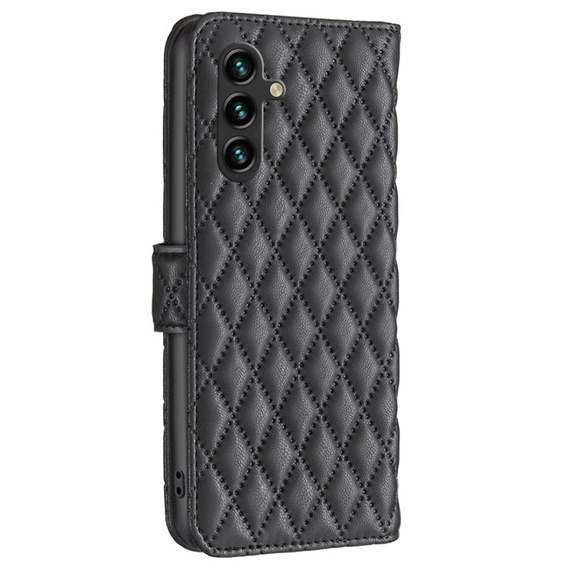 Klopové pouzdro pro Samsung Galaxy A15, Wallet, BINFEN COLOR, černé