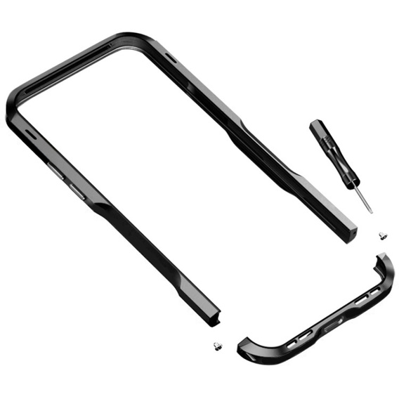 Pouzdro LUPHIE pro Nothing Phone 2a / 2a Plus, Armor Bumper, černé
