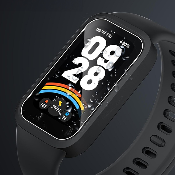 2x Tvrzené sklo ERBORD pro Xiaomi Smart Band 9 Active, s montážním rámečkem