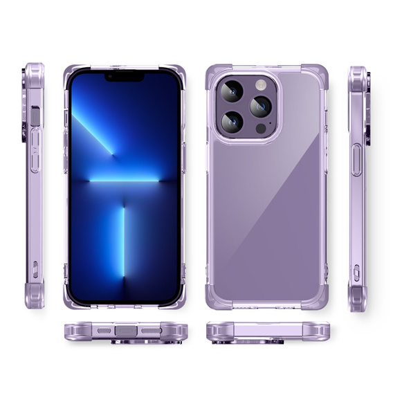 Pouzdro pro iPhone 13 Pro Max, ERBORD CornerShield, fialové
