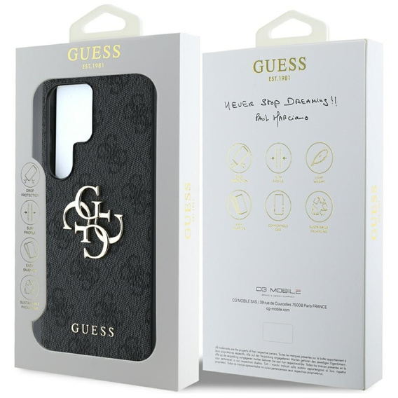 Pouzdro GUESS pro Samsung Galaxy S25 Ultra, 4G Big Metal Logo, černé