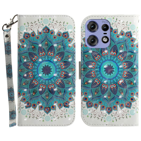 Klopové pouzdro pro Motorola Edge 50 Pro 5G, Wallet, Mandala Flower