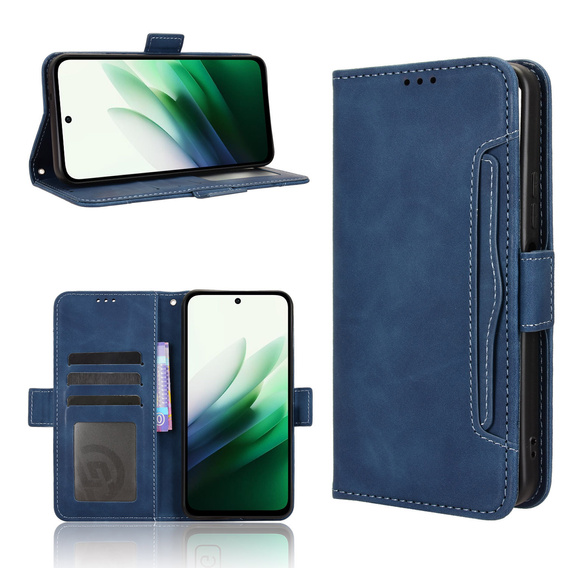 Klopové pouzdro pro Xiaomi Redmi 15 5G / 4G, slot na karty, peněženka, tmavě modré