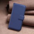 Klopové pouzdro pro Samsung Galaxy A25 5G, BINFEN Wallet, modré + 9H sklo 
