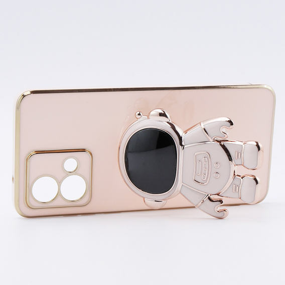 Pouzdro pro Motorola Moto G84 5G, Astronaut, růžové rose gold