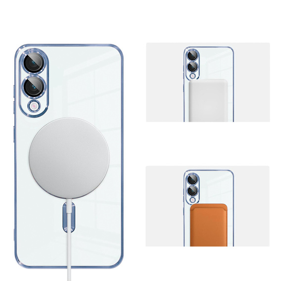 Pouzdro pro Samsung Galaxy S25 Edge, Electro MagSafe, modré + sklo na displej