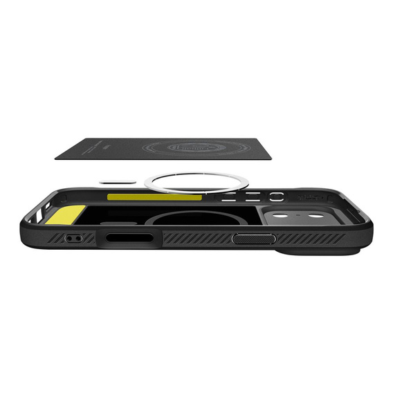Spigen Rugged Armor MagSafe pouzdro pro iPhone 17 Pro, matně černé