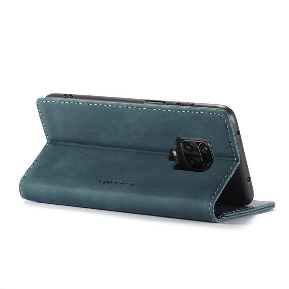 Pouzdro CASEME pro Xiaomi do Redmi Note 9s / 9 Pro, Leather Wallet Case, modré