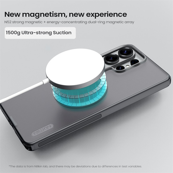 Pouzdro Nillkin Frosted Shield Pro MagSafe pro Samsung Galaxy S26 Ultra, průhledné / černé