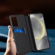 Flipové pouzdro pro Samsung Galaxy S24 Ultra, Smart View Wallet, černé