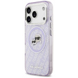 Pouzdro Karl Lagerfeld IML Glitter Karl & Choupette Heads Logo MagSafe pro iPhone 17 Pro