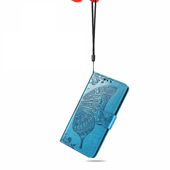 Klopové pouzdro pro Xiaomi Redmi A3, Butterfly, modré