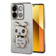 Pouzdro pro Xiaomi Redmi Note 13 5G, Rabbit, bílé + 9H tvrzené sklo