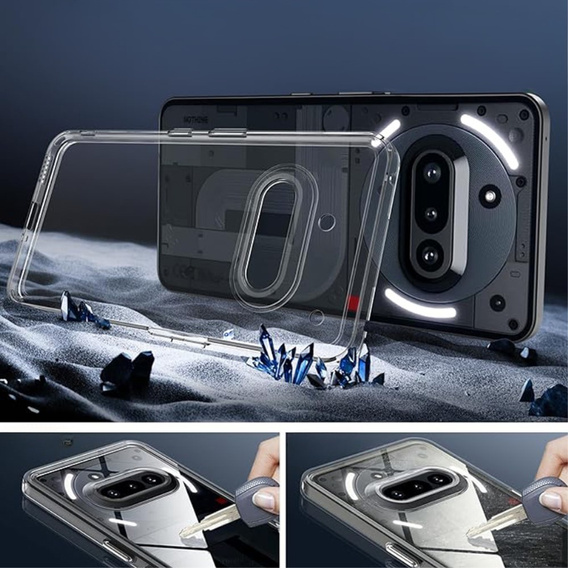 Pouzdro pro Nothing Phone 3a, Fusion Hybrid, průhledné