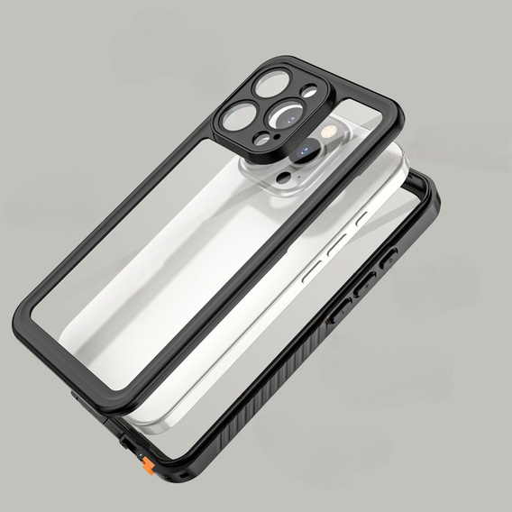 Vodotěsné pouzdro IP68 pro iPhone 16 Pro, černé