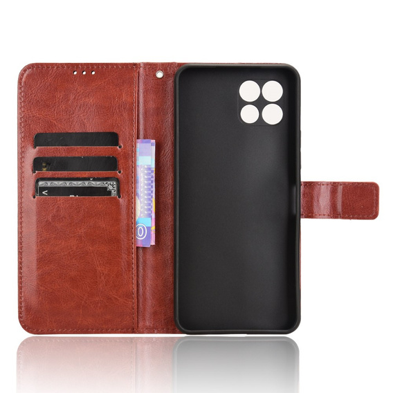 Klopové pouzdro pro T Phone 2 5G, Crazy Horse Wallet, hnědé