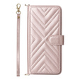Flipové pouzdro pro Xiaomi Redmi A5, Crossbody Leather Wallet, růžové