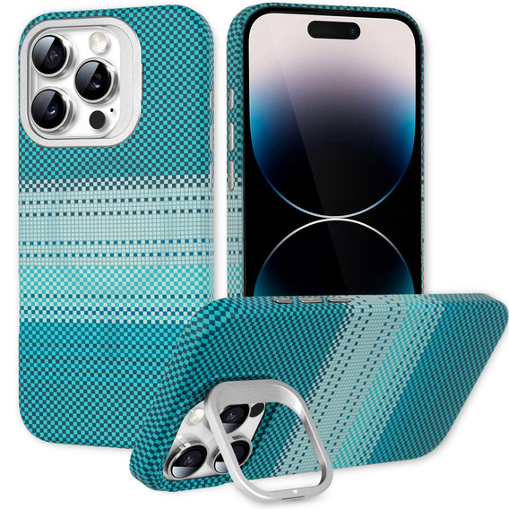Pouzdro iPhone 14 Pro, Frame Kickstand, pro MagSafe, Moon Green