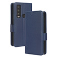 Klopové pouzdro pro Cat S75 5G, Wallet Litchi Magnet, námořnicky modré