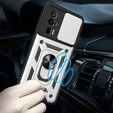 Pouzdro pro Xiaomi Poco F5 Pro, CamShield Slide, stříbrné