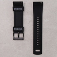 ERBORD Univerzální silikonový řemínek 22mm, Dual Color, černý / černá přezka