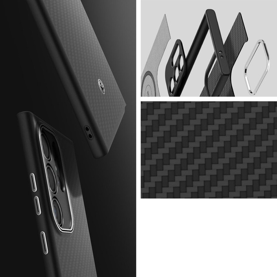 Pouzdro Spigen Enzo Aramid černé pro Samsung Galaxy S24 Ultra