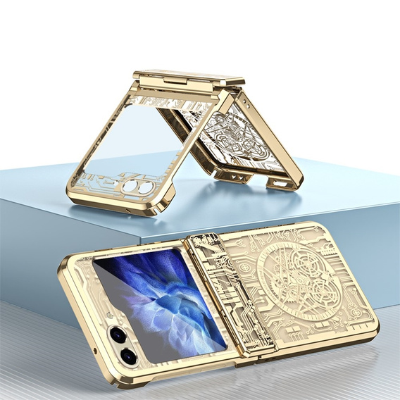 Pouzdro pro Samsung Galaxy Z Flip7 FE / Z Flip6, Mechanical Legend, zlaté