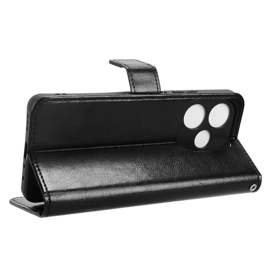 Klopové pouzdro pro Oppo A5 Pro 5G, Crazy Horse Wallet, černé