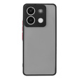 Silikonové pouzdro pro Xiaomi Redmi Note 13 Pro 5G, s ochranou fotoaparátu, transparentní / černé + Tvrzené sklo 9H