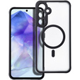 Pouzdro pro Samsung Galaxy A55, pro MagSafe, ERBORD Matt Case, černý + sklo na displej