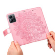 Klopové pouzdro pro Xiaomi Redmi Note 12 4G, Mandala Flower, růžové
