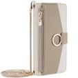 Flipové pouzdro Wallet Zipper Pocket pro Samsung Galaxy A54, Wallet Zipper Pocket, se zrcátkem, bílé