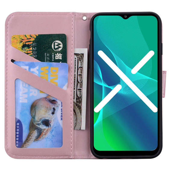 Klopové pouzdro pro Motorola Moto G22, Wallet Bunny, růžové