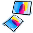 Pouzdro pro iPad 10.9 2022 10 Gen, Smartcase Hybrid, se slotem na stylus, modré