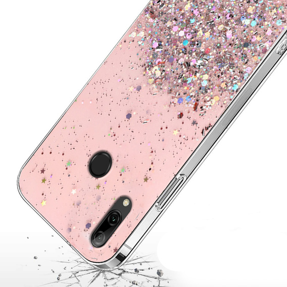 Pouzdro pro Huawei P Smart 2019, Glittery, růžové