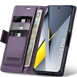 Pouzdro s klopou ERBORD Glossy Litchi pro Xiaomi Poco F8 Pro