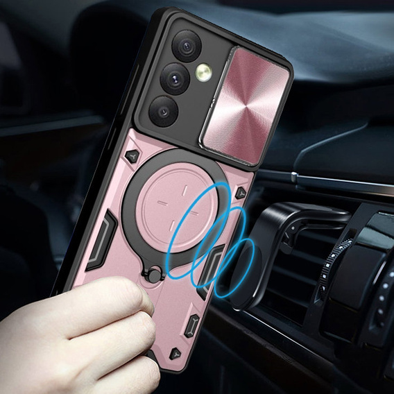 Pancéřové pouzdro pro Samsung Galaxy A54 5G, CamShield Slide, růžové rose gold