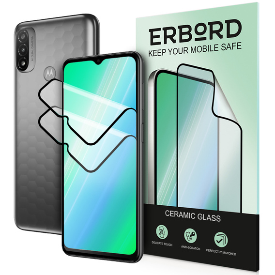 2x keramické hybridní sklo ERBORD pro Motorola Moto E20/E30/E40
