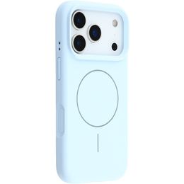 Silikonové pouzdro pro iPhone 17 Pro, pro MagSafe, proti nárazu, modré