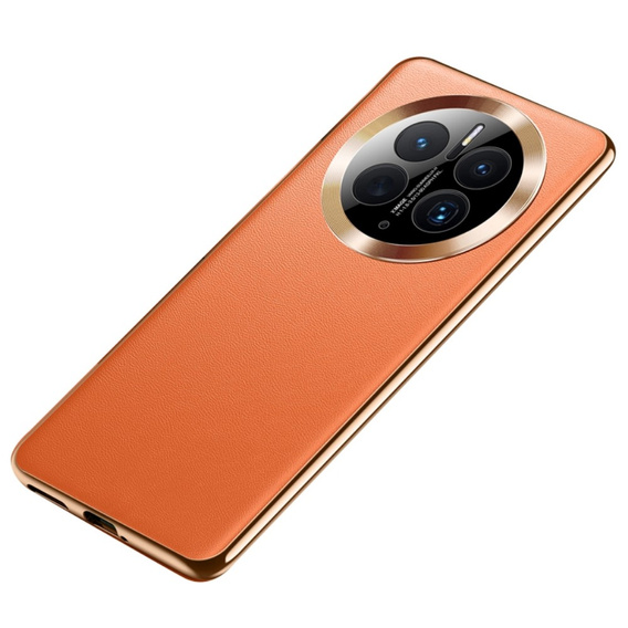 Kožené pouzdro pro Huawei Mate 50 Pro, leather hybrid, oranžové