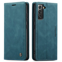 Pouzdro CASEME pro Samsung Galaxy S22+ Plus 5G, Leather Wallet Case, zelené