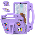 Dětské pouzdro pro iPad mini 8.3" 2021 (6 gen.) / iPad mini 8.3" 2024 (7 gen.), Cute Patterns, se stojánkem, fialové
